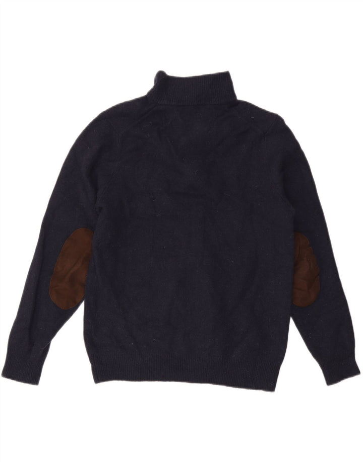 Barbour Pull à col zippé pour homme en laine bleu marine