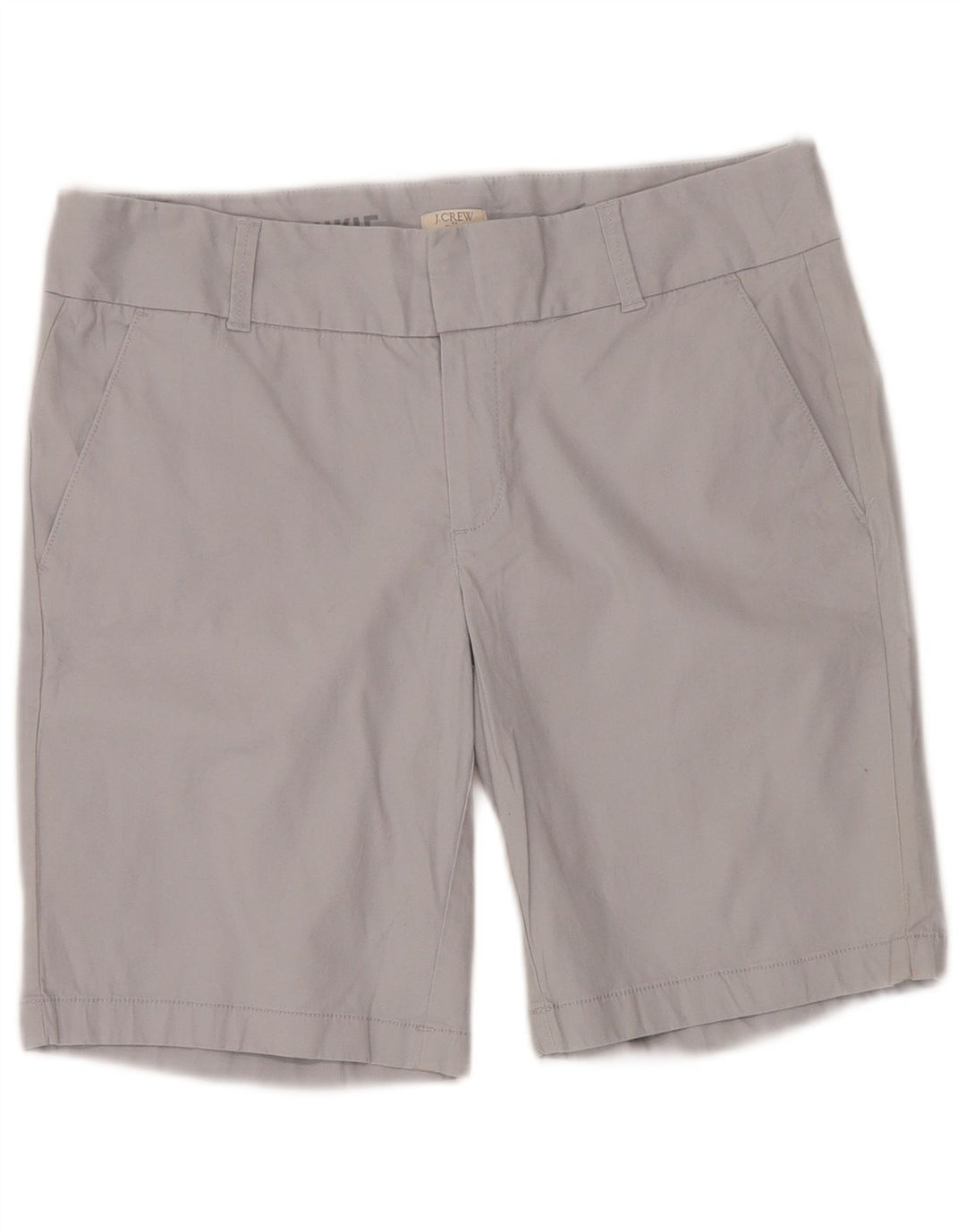 J. CREW Short Chino Femme US 6 Medium W30 Gris Coton