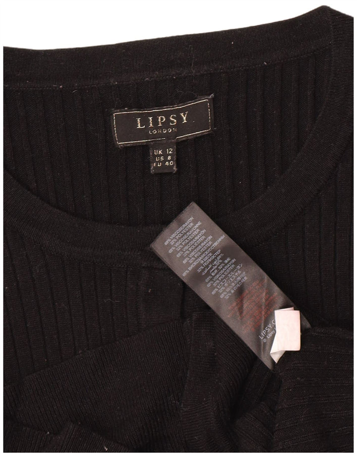 Lipsy Cardigan Femme Pull UK 42 Medium Noir Viscose