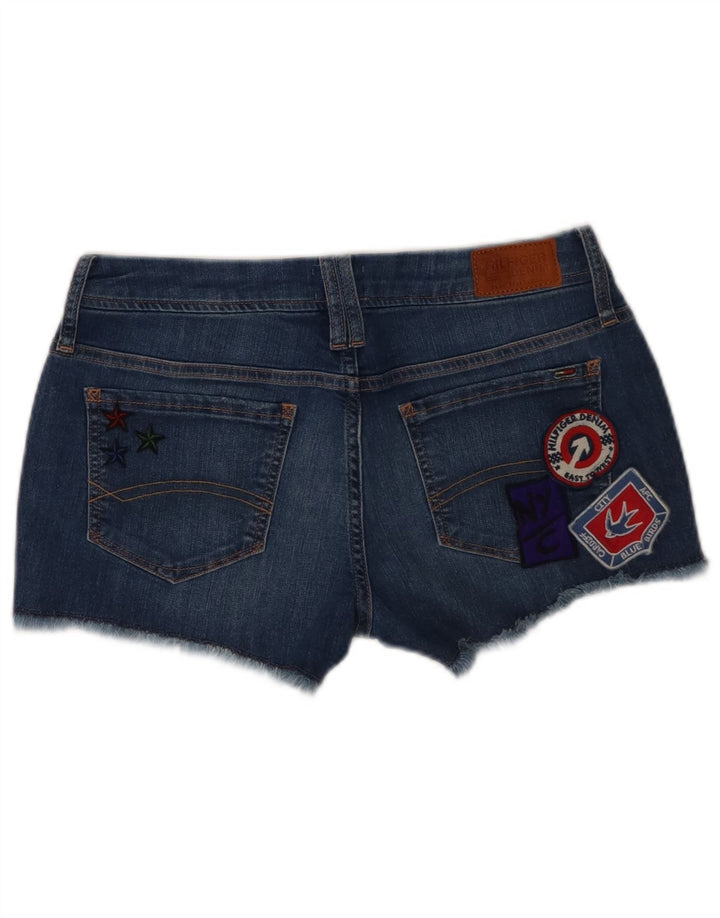 Tommy Hilfiger Short en jean graphique W29 pour femme en coton bleu moyen