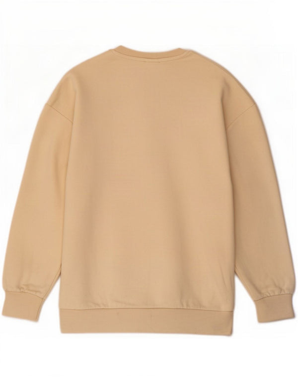 Zara Womens Graphic Sweatshirt Jumper UK 10 Petit Coton Beige