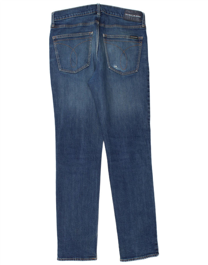 Calvin Klein Jean Slim Homme W32 L34 Bleu Coton