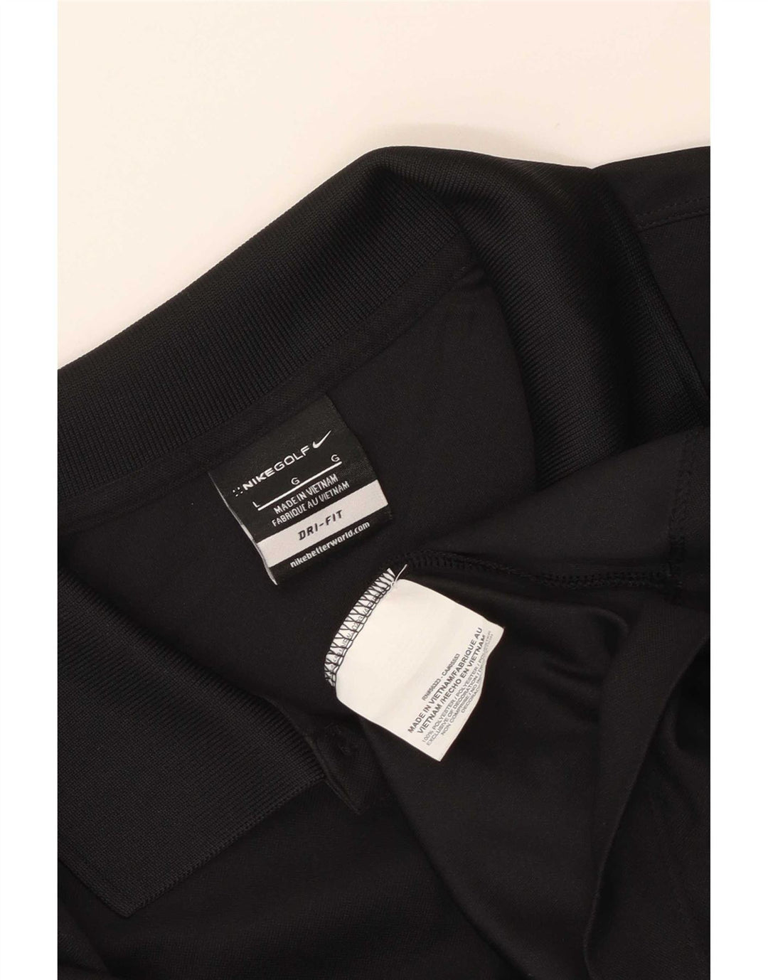 Polo Nike Dri Fit pour hommes, grand, noir, polyester