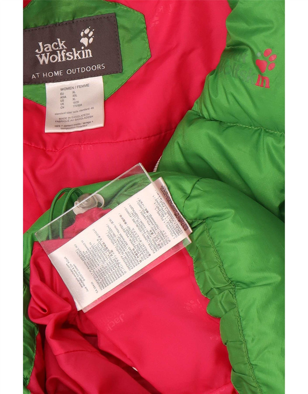 Jack Wolfskin Veste matelassée pour femme UK 18/20 XL Vert Polyester