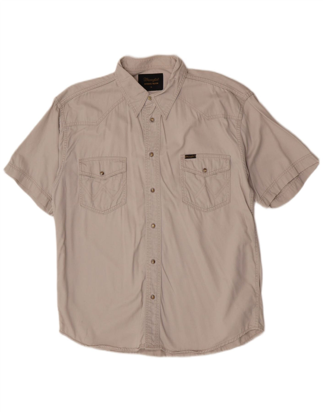 Wrangler Chemise Western à manches courtes pour homme XL Beige