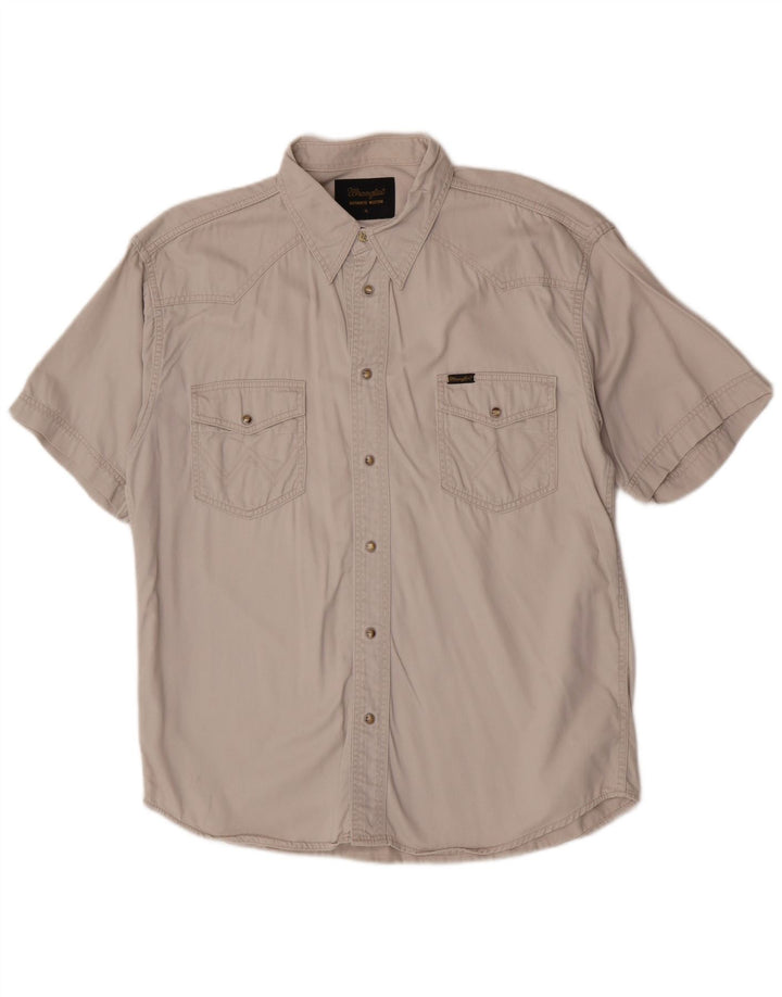 Wrangler Chemise Western à manches courtes pour homme XL Beige