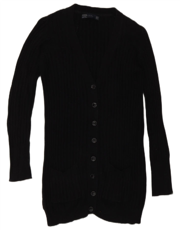 Zara Cardigan Femme Pull UK 12 Medium Noir