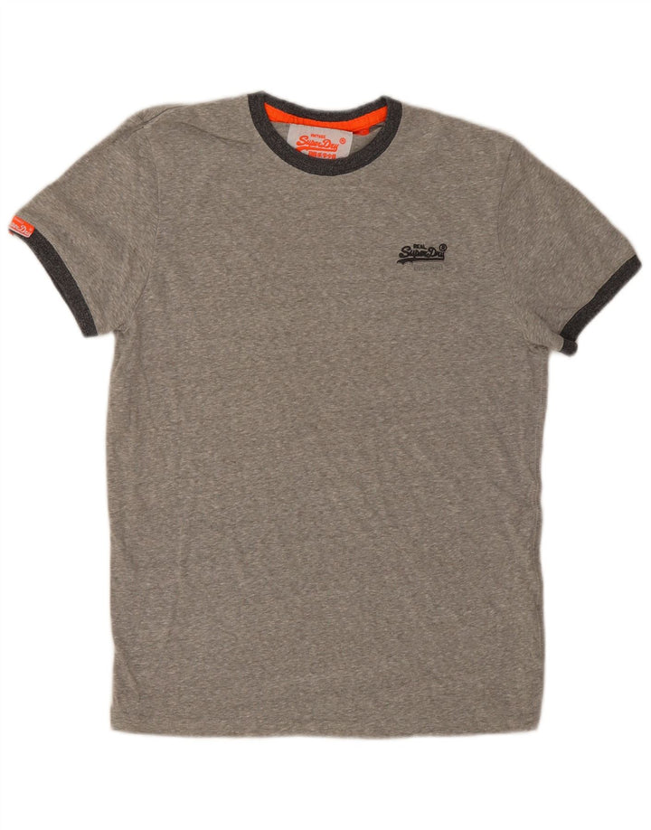 Superdry T-Shirt Homme Gris Moyen Moucheté Coton