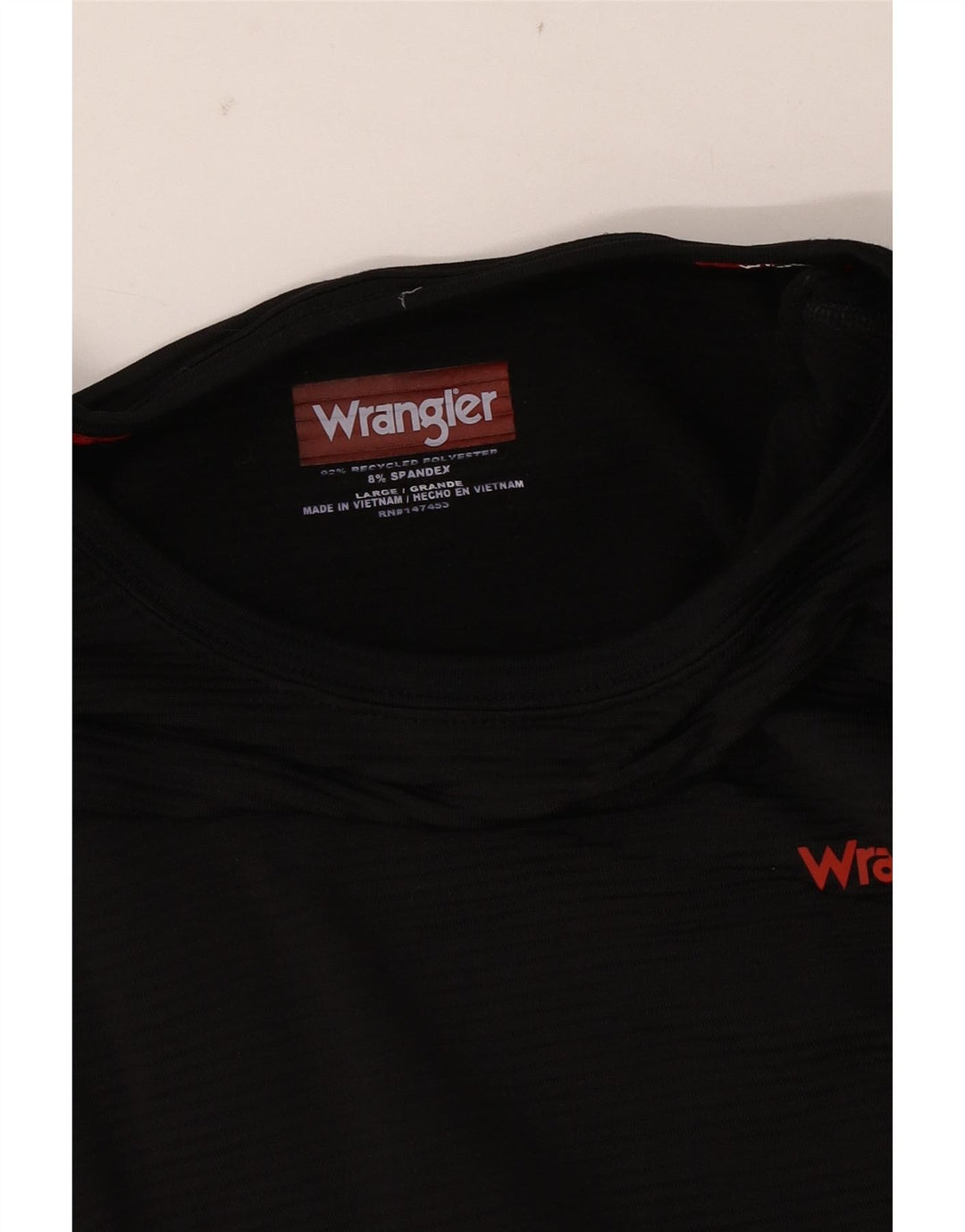 Wrangler Haut à manches longues pour homme en polyester noir