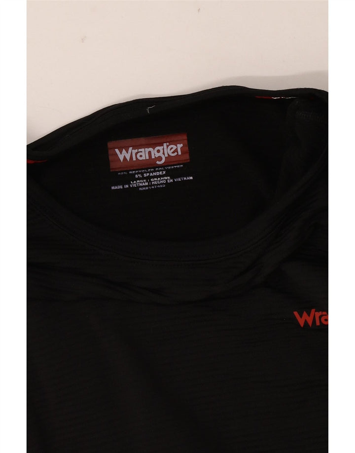 Wrangler Haut à manches longues pour homme en polyester noir