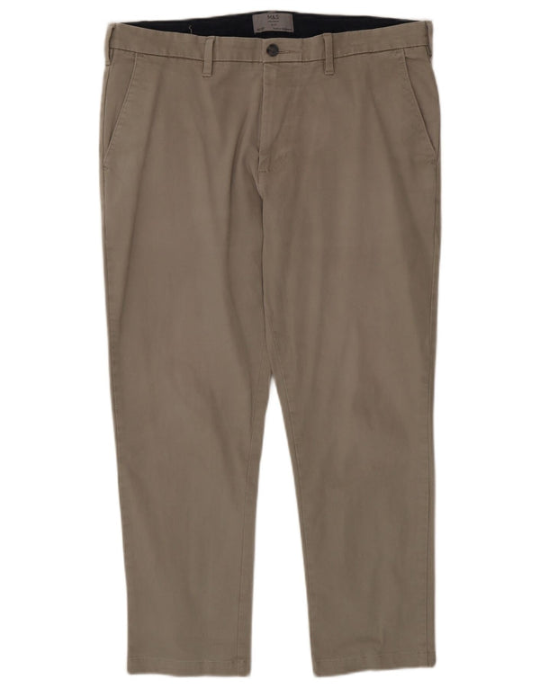 Marks & Spencer Pantalon Chino Slim Fit Homme W36 L26 Coton Beige
