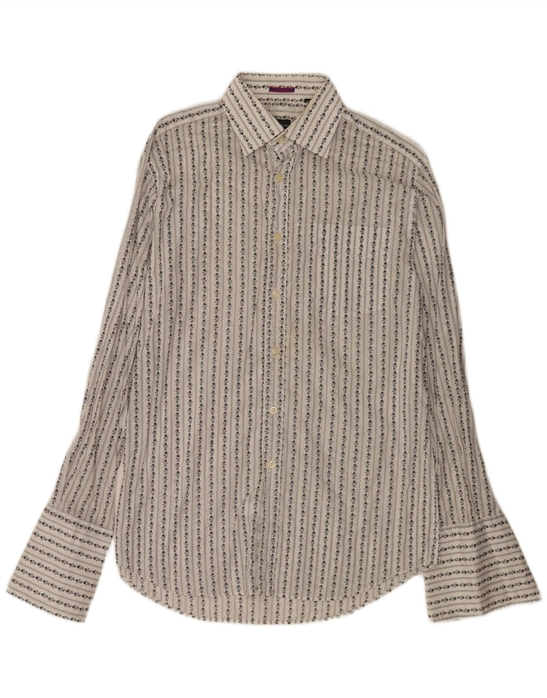 Paul Smith Chemise formelle pour homme Taille 38 15 Coton floral blanc moyen