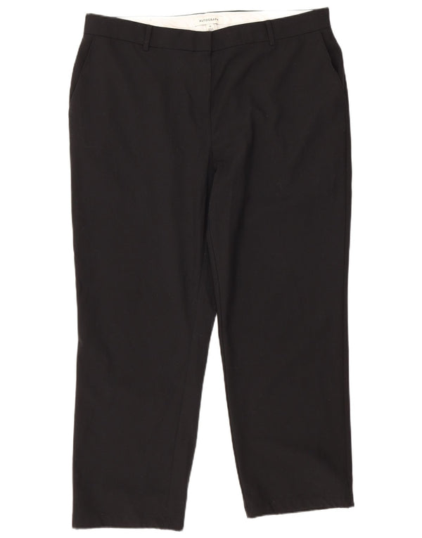 Marks & Spencer Pantalon de costume court autographe pour femme UK 18 XL W36 L26 Noir
