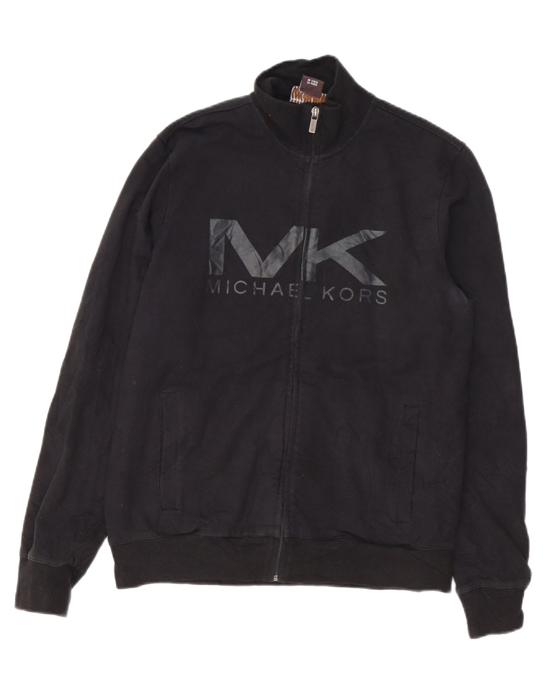 Michael Kors Veste de survêtement graphique pour homme en coton noir moyen