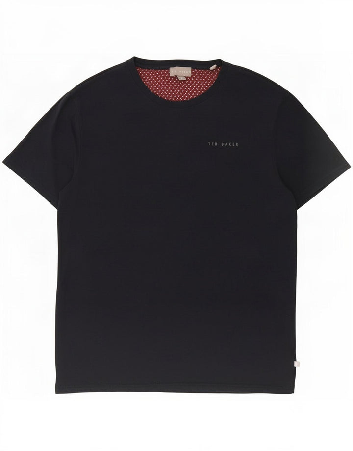 Ted Baker T-Shirt Top Homme Bleu Marine Moyen Coton