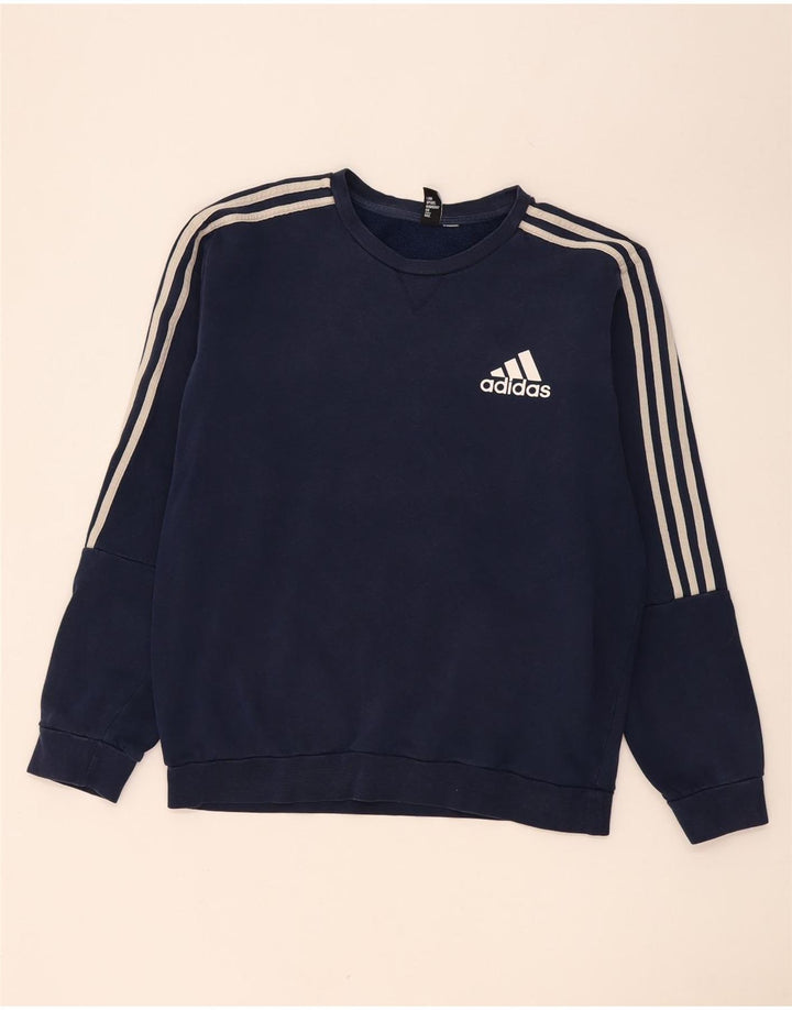 Adidas Sweat-shirt pour homme Bleu marine Taille L