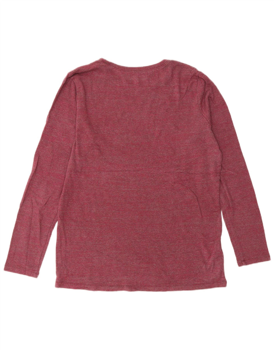 Eddie Bauer Haut à manches longues pour femme UK 14 Grand coton bordeaux