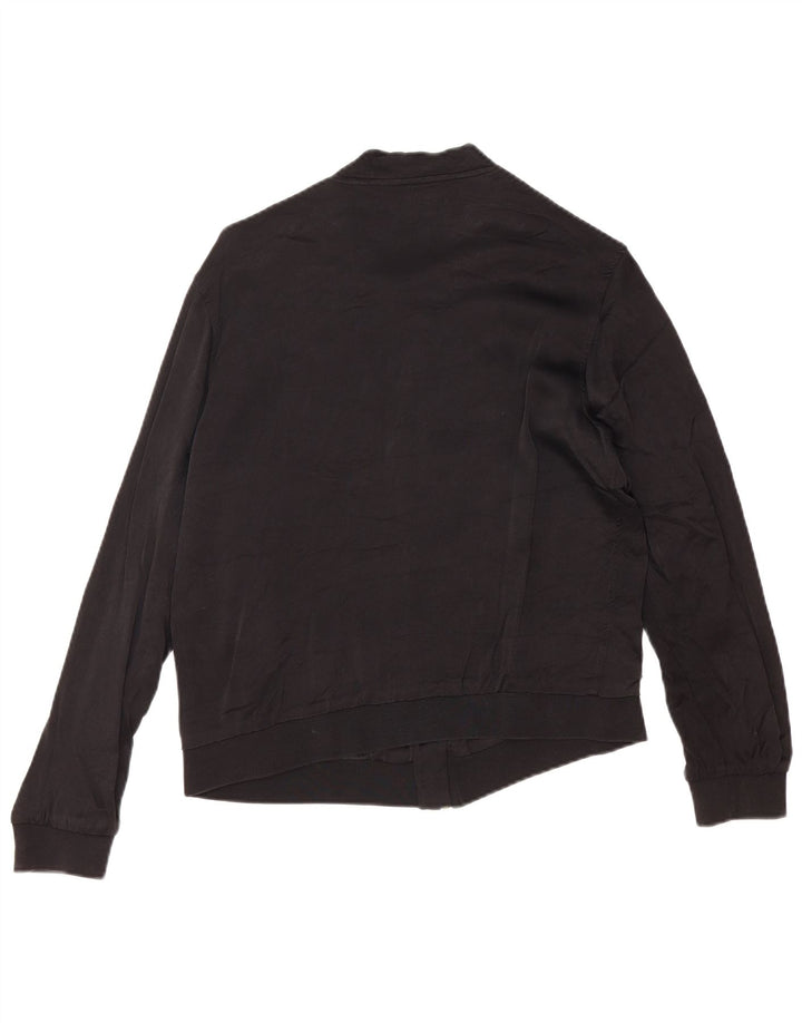 Zara Femmes Graphique Survêtement Top Veste UK 10 Petit Noir Floral