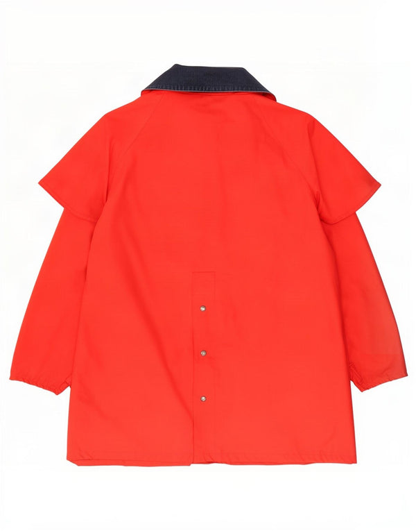 Puffa Manteau Capelet Oversize Femme UK 18 XL Rouge Colorblock Polyester