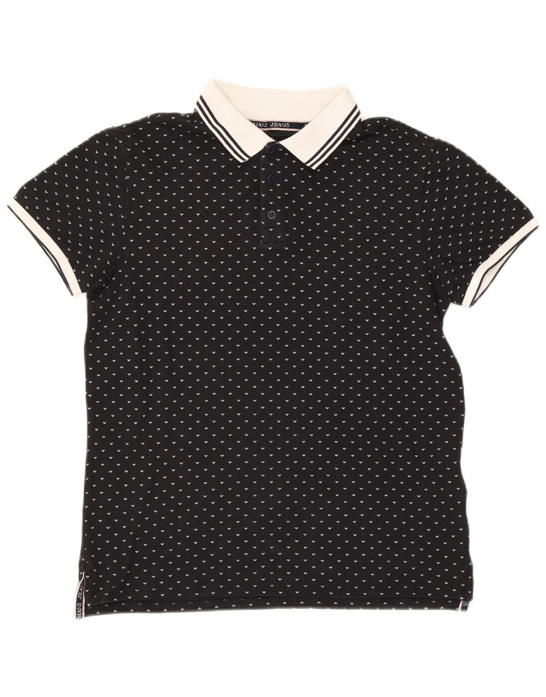 Armani Polo Regular Homme Petit Coton Taché Noir