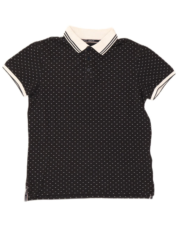 Armani Polo Regular Homme Petit Coton Taché Noir