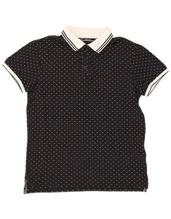 Armani Polo Regular Homme Petit Coton Taché Noir