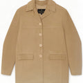 Veste en daim femme vintage IT 40 petit cuir beige