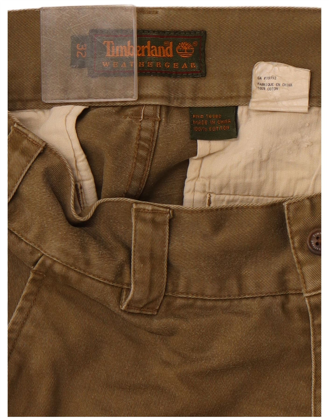 TIMBERLAND Short Cargo Weathergear W32 Homme Kaki Moyen en Coton