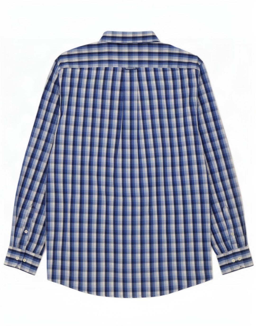 Gant Chemise Homme Grand Carreau Bleu Coton