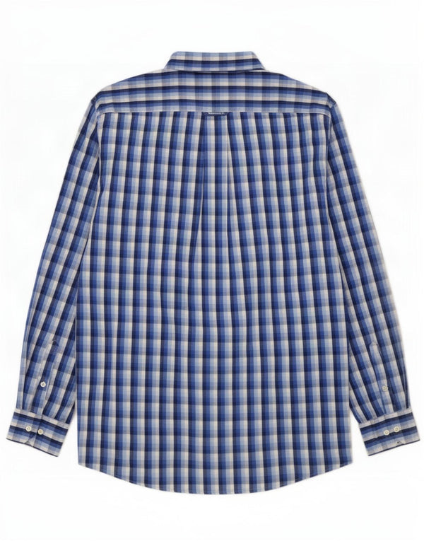 Gant Chemise Homme Grand Carreau Bleu Coton