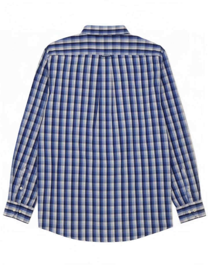 Gant Chemise Homme Grand Carreau Bleu Coton