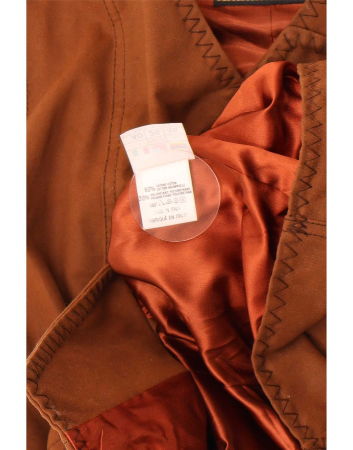Roccobarocco Gilet Femme IT 40 Petit Marron Paisley Coton