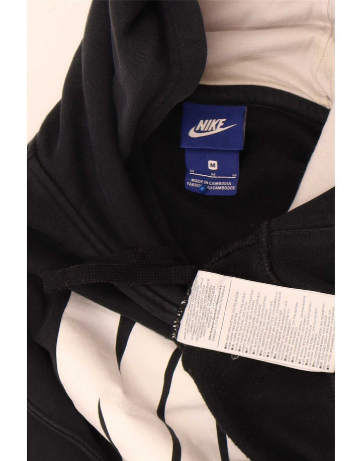 Nike Pull à capuche graphique en coton noir moyen pour homme
