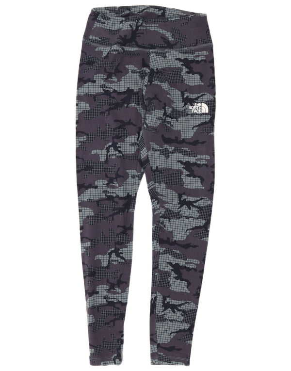 The North Face Leggings Femme UK 12 Coton Camouflage Bleu Marine Moyen