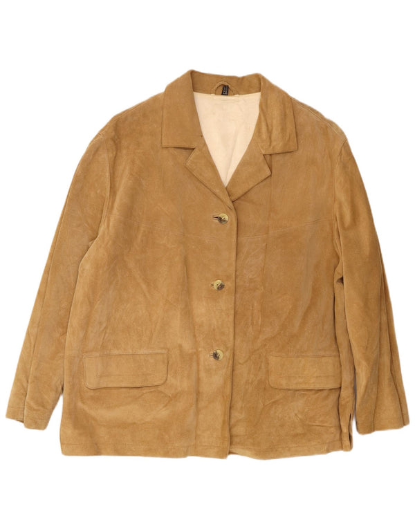 P.S. Company Veste en daim pour femme UK 16 Grand cuir marron