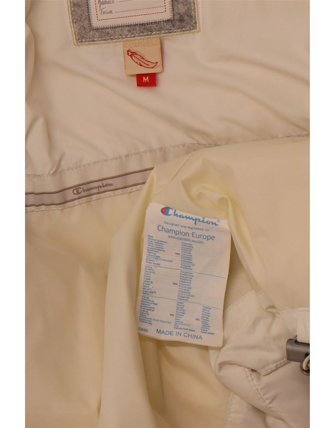 CHAMPION Veste matelassée pour femme UK 14 Medium Blanc Polyester