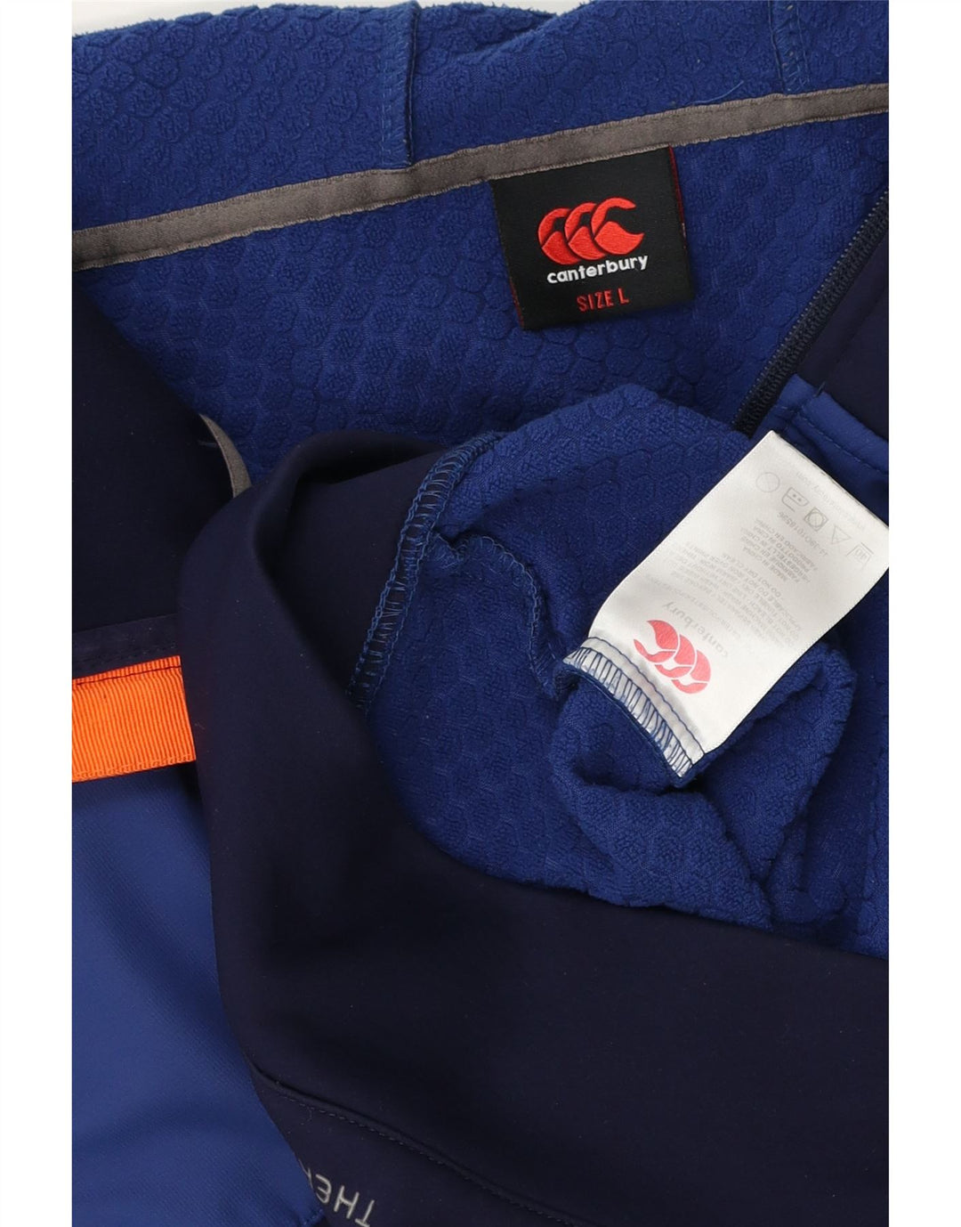 Canterbury Pull à capuche zippé pour homme en polyester color block bleu marine
