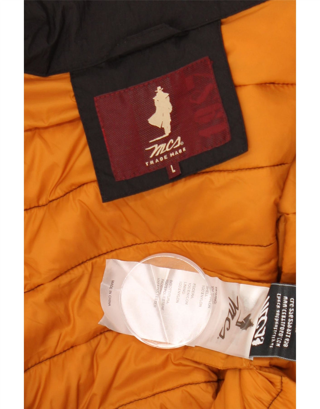 MARLBORO CLASSICS Veste matelassée pour homme UK 40 Large Noir Nylon