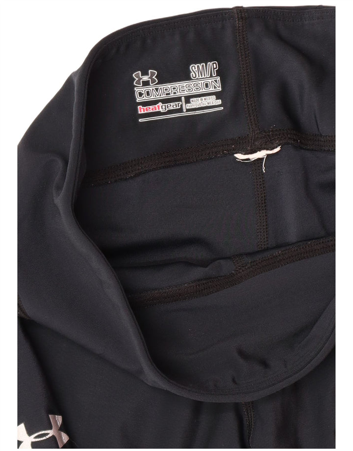 UNDER ARMOUR Legging Capri Heat Gear pour femme UK 8 Small Bleu marine