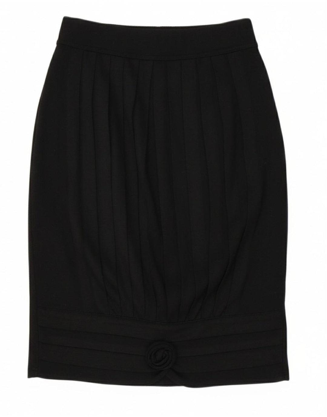 VINTAGE Womens Pencil Skirt W28 Medium  Black Acrylic