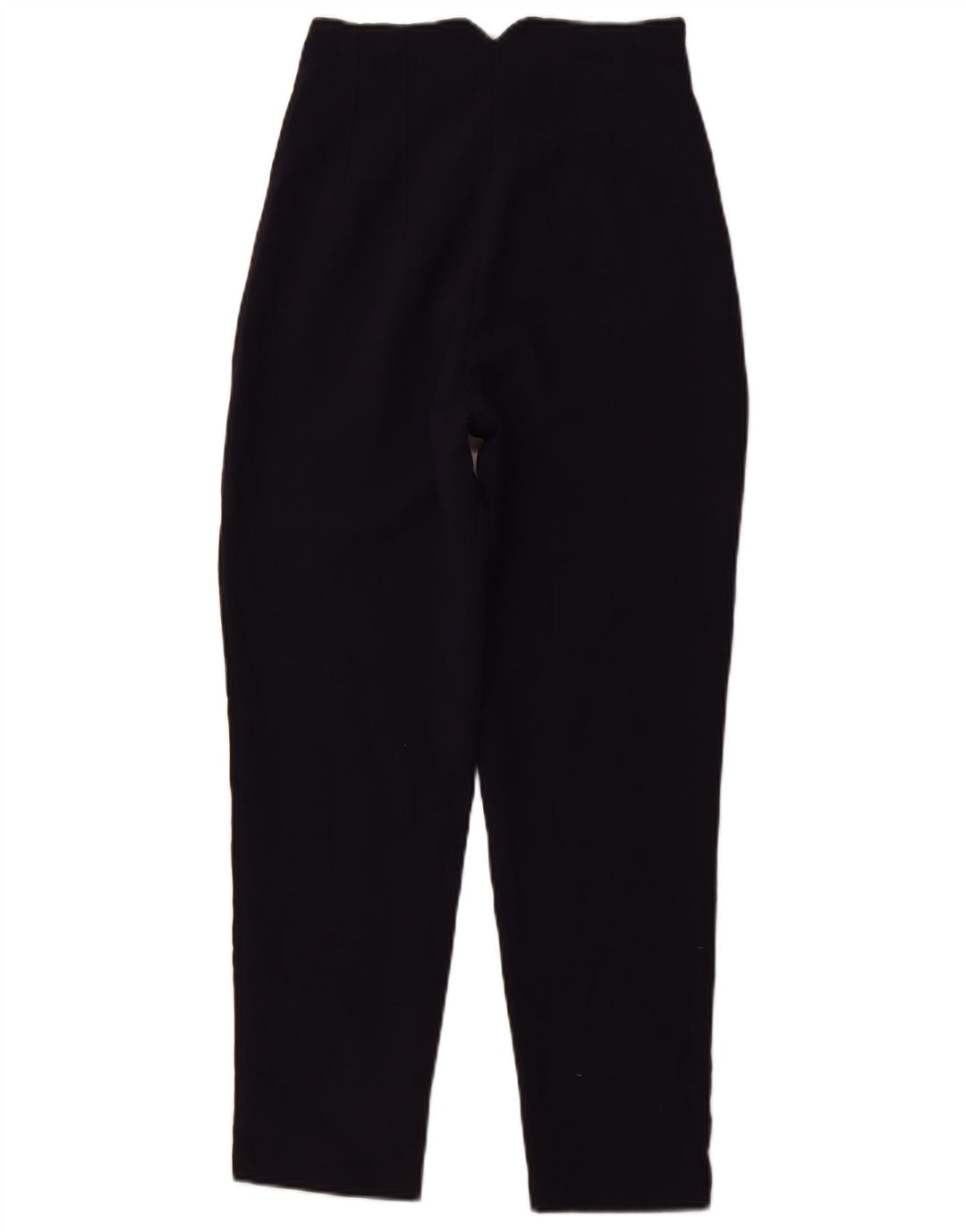 ZARA Pantalon décontracté taille haute fuselé pour femme XS W24 L26 Bleu marine