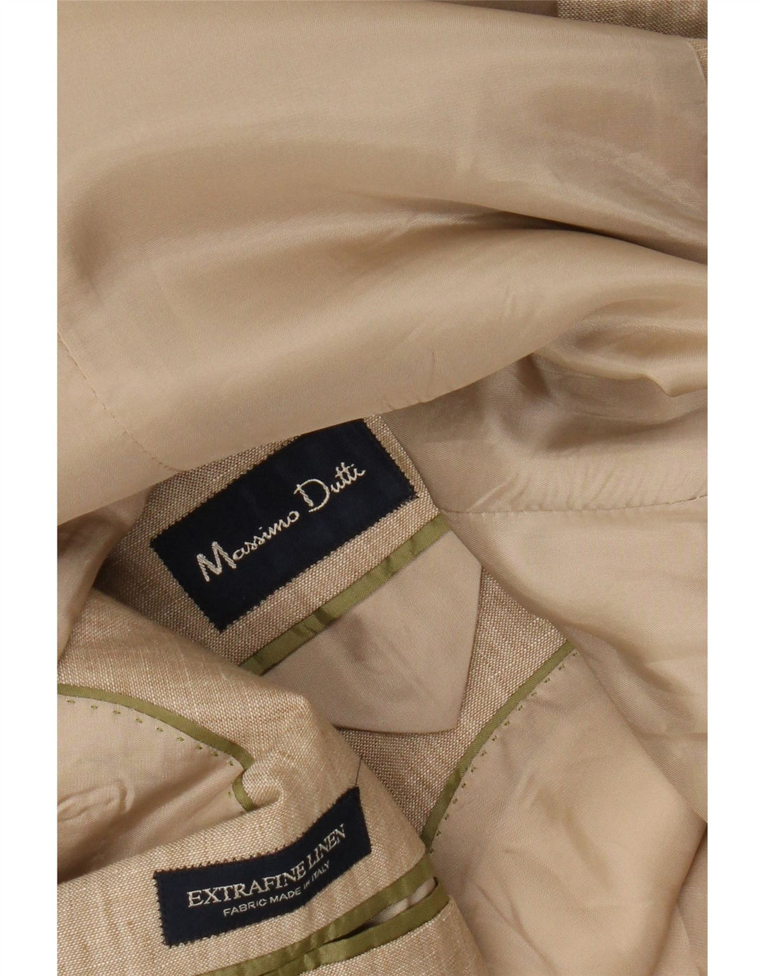 MASSIMO DUTTI Veste blazer à 3 boutons pour homme UK 38 Lin beige moyen