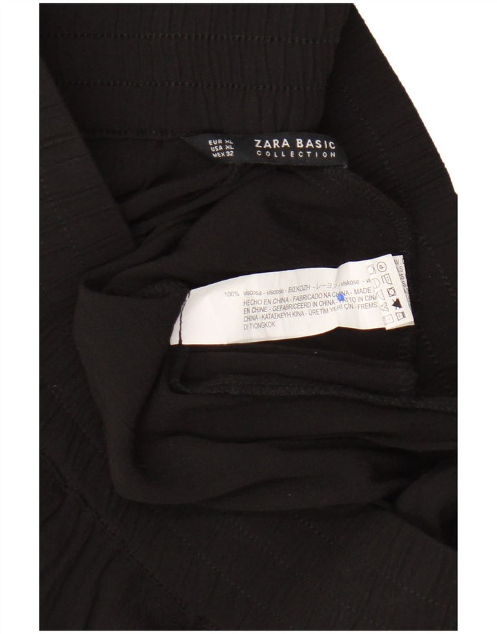 Short Femme Zara XL W32 Noir Viscose