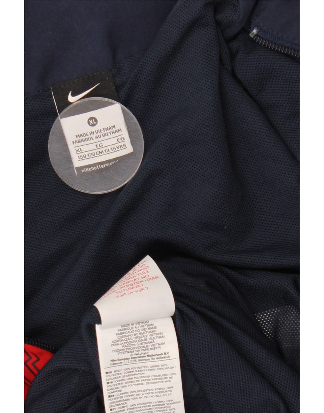 NIKE Veste de survêtement pour garçon 13-14 ans XL Bleu marine Colourblock