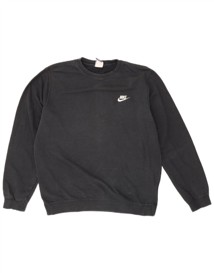 NIKE Sweat-shirt pour homme en coton noir moyen