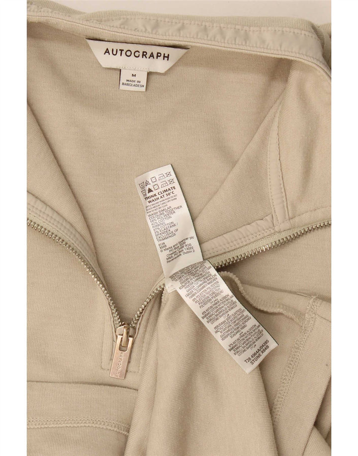 Marks & Spencer Haut à manches longues avec fermeture éclair 1/4 pour homme en coton beige moyen