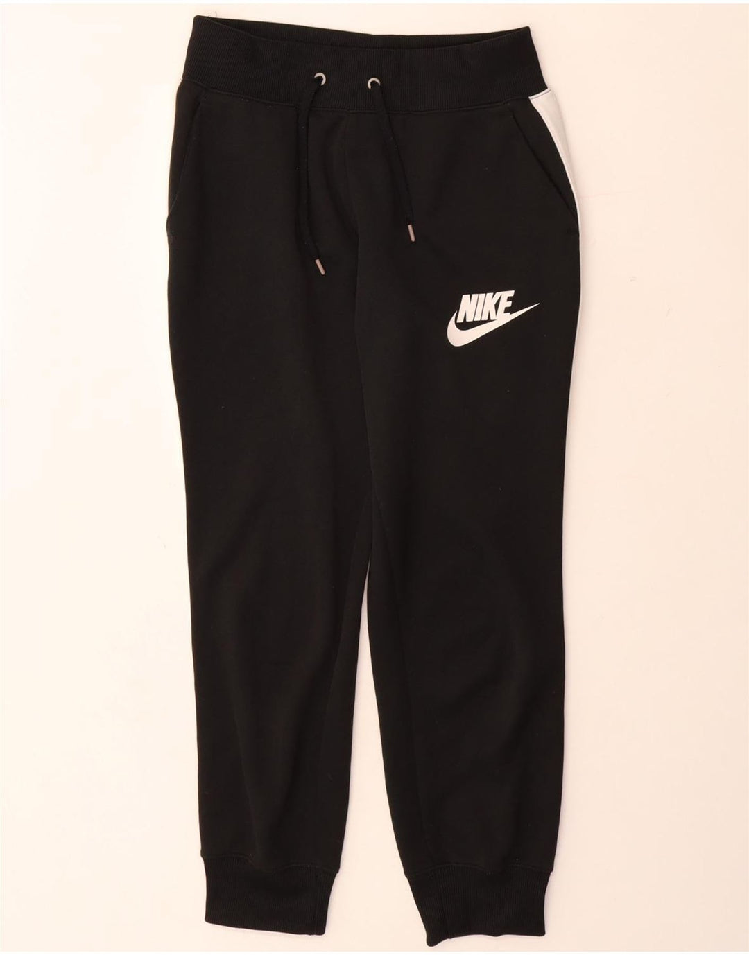 NIKE Pantalon de survêtement pour femme Joggers UK 8 Small Black Colourblock