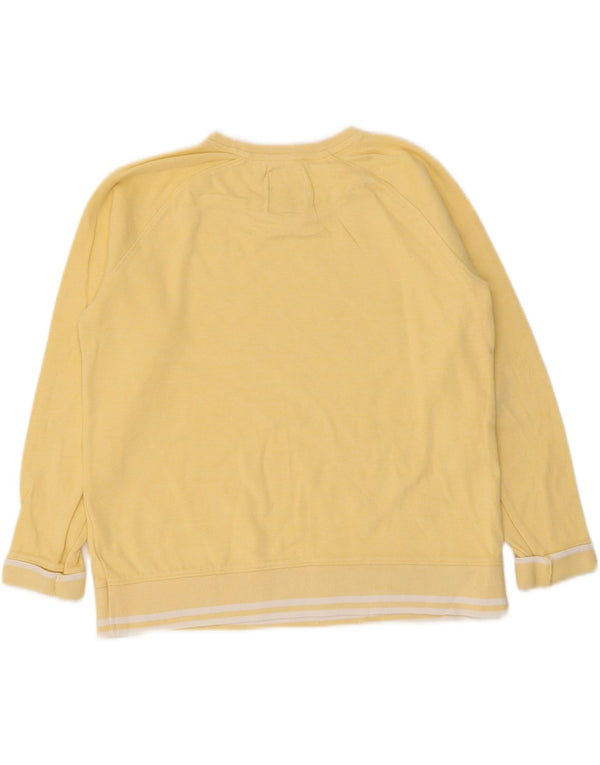 Crew Clothing Sweat-shirt pour femme en coton rayé jaune moyen UK 42