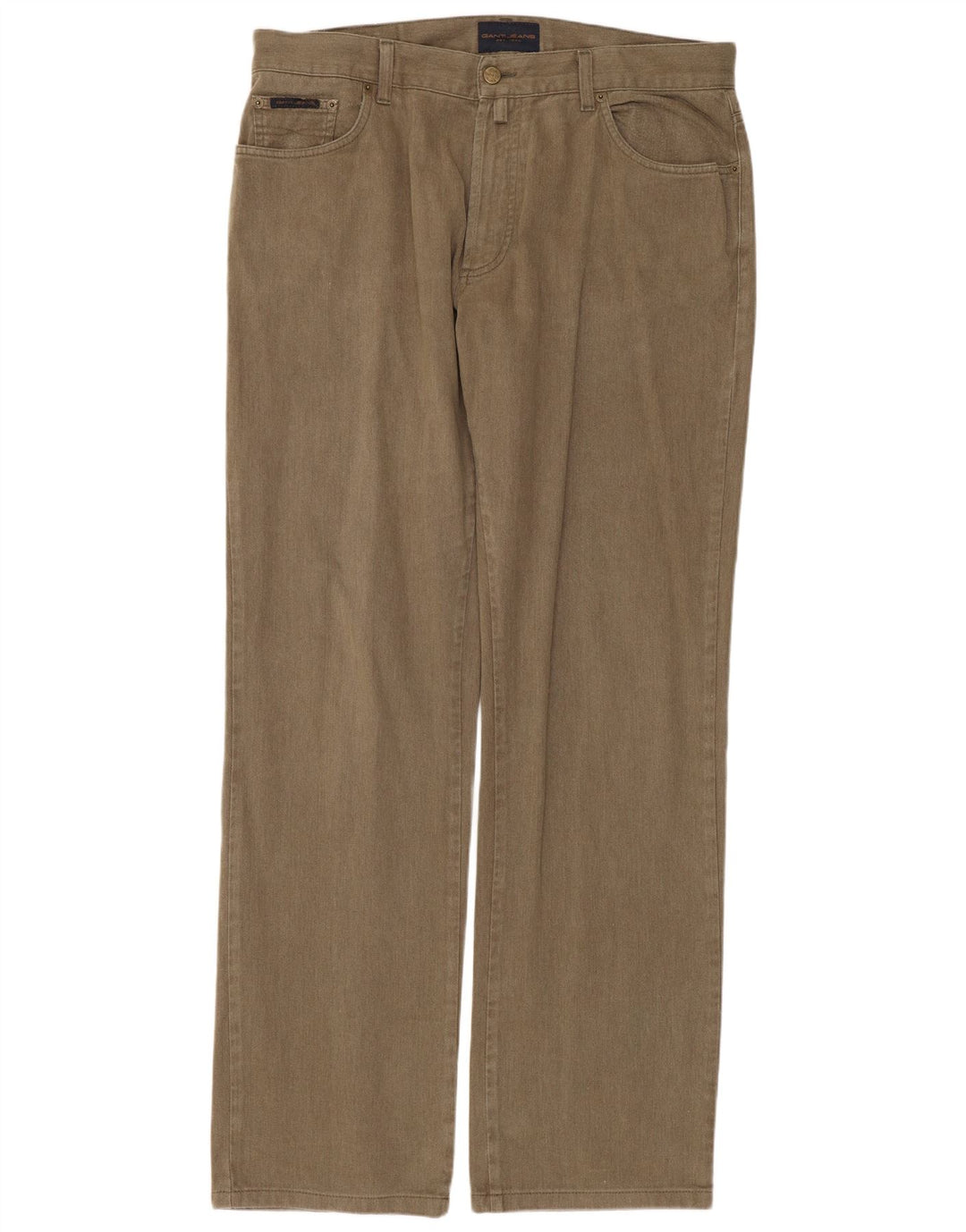 GANT Jean droit coupe droite W36 L32 kaki coton homme