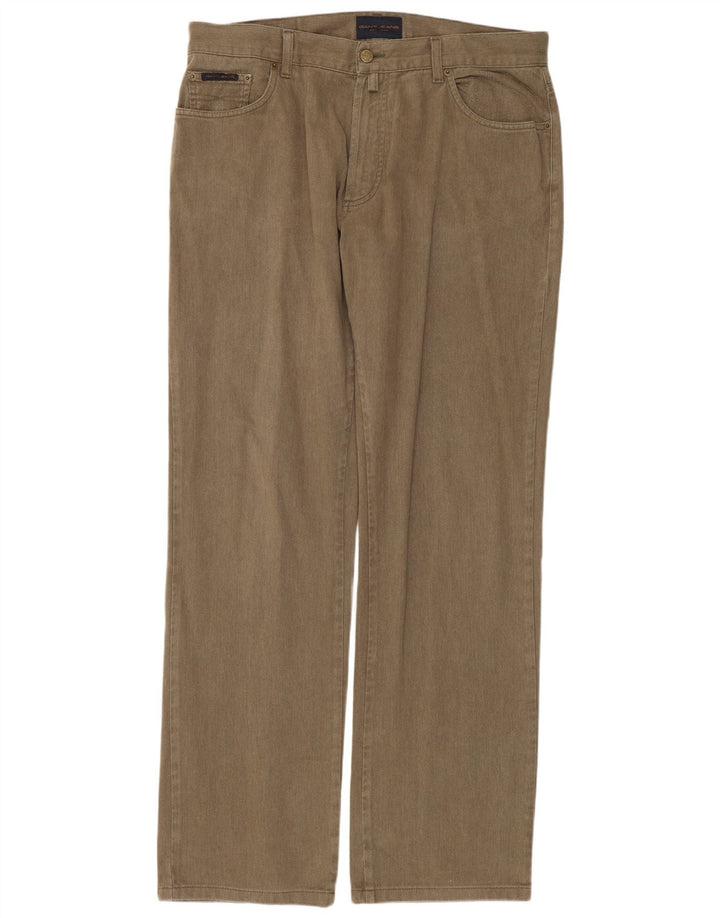 GANT Jean droit coupe droite W36 L32 kaki coton homme